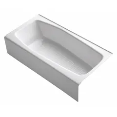 Alcove bathtub from the Villager series, measuring 60 inches long, 30 inches wide, and 14 inches high. Features an integral apron for a built-in appearance and a right drain location. Designed for three-wall alcove installations in residential bathrooms.
