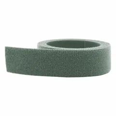 Mil-Spec back-to-back hook-and-loop roll in green, 1 inch wide by 75 feet long. Suitable for industrial bundling, fastening, and cable management applications.