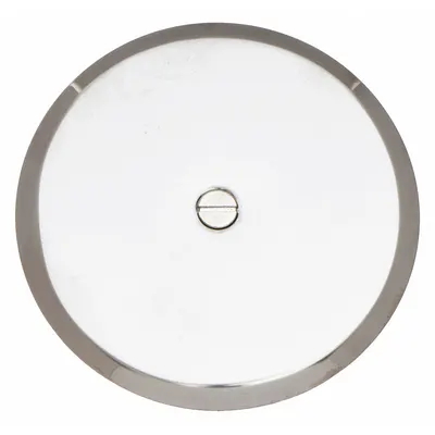 AB&A Cover: 3 in Overall Dia, 1/4 in Overall Ht, Stainless Steel, Chrome, Silver - Wall Cleanout Covers