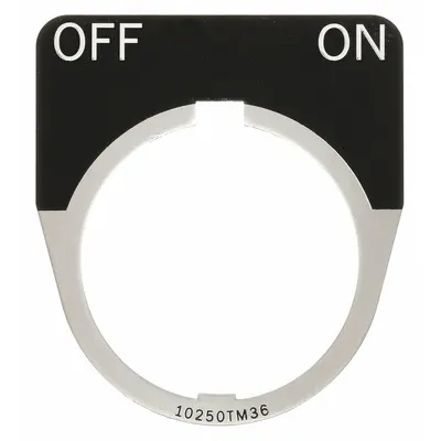 EATON Legend Plate: 30 mm Panel Mounting Size, Half-Round - Push-Button Rings & Plates