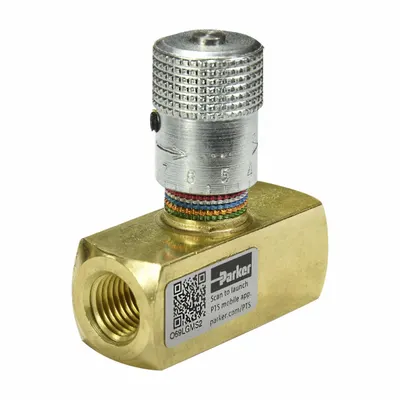 Parker Flow Control Valve: 25 gpm Max Flow Rate, #12 NPT, #12 NPT, 2,000 psi Max Pressure - Needle Flow Control Valves
