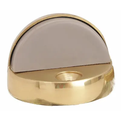 OEM Dome Door Stop: Floor - Mounted, 1 5/8 in Lg, 1 5/8 in Wd, 1 1/4 in Overall Ht - Standard Door Stops