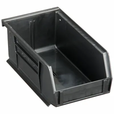 QUANTUM STORAGE SYSTEMS Conductive Bin: 4 1/8 in x 7 3/8 in x 3 in, Black - ESD Static-Control Plastic Bins