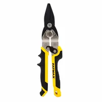 STANLEY Aviation Snip: Straight, 10 in Overall Lg, 1 1/4 in Cutting Lg, Steel, Multi-Component (MPN FMHT73756)