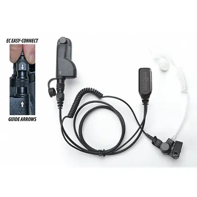 EARPHONE CONNECTION Surveillance Kit: Fits Motorola, Earbud, Push To Talk, Clear, 1 Wires - Motorola-Compatible Earpieces & Headsets