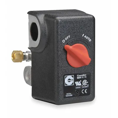 CONDOR USA, INC Pressure Switch: Std, 20 psi – 105 psi, (4) 1/4" FNPT - General Purpose Pressure Switches for Air & Water