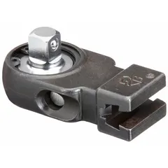 Square ratcheting torque wrench head with 1/4 in drive size. Designed for use with compatible torque wrench handles, enabling interchangeability for fastening applications requiring controlled torque.