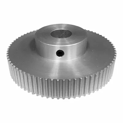 Dayton Timing Pulley: Modified Curvilinear, Fixed, For GT Timing Belt Section - GT Section Fixed-Bore Timing Pulleys with Hub