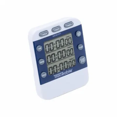 TRACEABLE Digital Timer: Memory Recall/Versatile Triple-Display Timer - Digital Timers