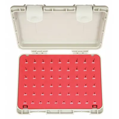 VERMONT GAGE Black Oxide-Coated Pin Gauge Set: Go (Plus), 0.006 in to 0.06 in - Go (Plus) Pin Gauge Sets - Black Oxide Finish