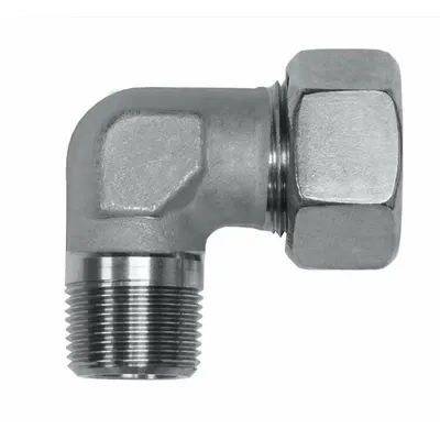 BRENNAN INDUSTRIES Compression Elbow: 8 mm OD x 4 mm OD x 1/4 in Pipe size - Metric Flareless Bite Type Stainless Steel Compressin Fittings