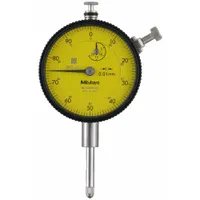 MITUTOYO Dial Indicator: 0 mm to 20 mm, Metric, Lug Back, 0.01 mm Accuracy, 57 mm Dial Size (MPN 2050A-01)