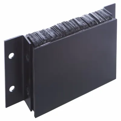 IDEAL WAREHOUSE INNOVATIONS Dock Bumper: Rectangular, 18 in x 10 in x 4 in Bumper, Laminated Rubber - Steel-Face Dock Bumpers