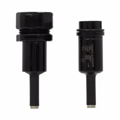 Single-pole, non-rejection block style in-line fuse holder for Class CC and Midget fuses. Rated 600 V AC and 600 V DC. Compatible with KLM fuse series. Provides overcurrent protection in industrial circuits.