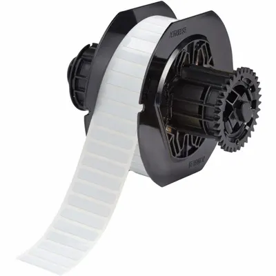 BRADY Pre-Cut Label Stock Roll: 1/4 in x 1 1/4 in, 1/4 in, Polyamide, White (Matte) - Brady Precut Label Rolls