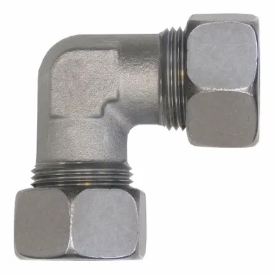 BRENNAN INDUSTRIES Compression Elbow: 8 mm OD x 8 mm OD Size, M14X1.5 x M14X1.5 Thread Size - Flareless Bite-Type Steel Compression Fittings