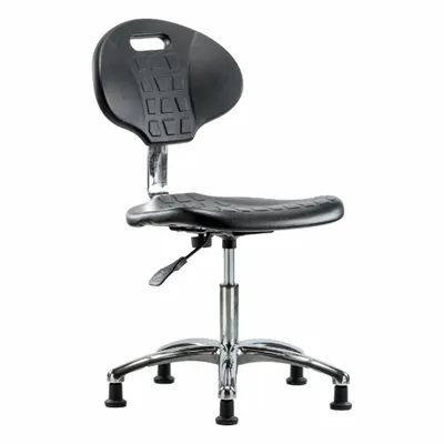 OEM Cleanroom Chair: Polyurethane, Armless, Ht Range 16 1/2 in to 21 3/4 in - Polyurethane Cleanroom Chairs
