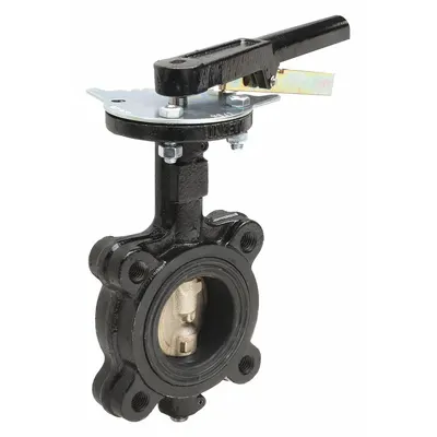 MILWAUKEE VALVE Butterfly Valve: 2 1/2 in Pipe Size, Concentric, 200 psi Max. Pressure (CWP) - Ductile Iron General-Service Butterfly Valves