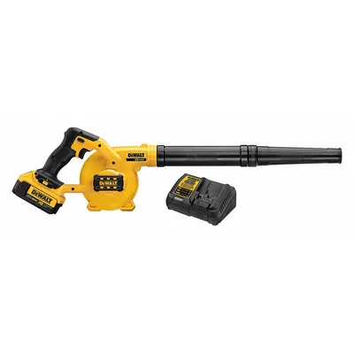 DEWALT Battery-Powered Handheld Leaf Blower Kit: 20V MAX, 100 cfm Max. Air Flow - Battery-Powered Handheld Blowers