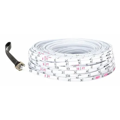 KESON Surveyors Rope: Manual, SR-18-100, SAE, 100 ft, 1/8 in, Loop Tip, 100 ft Blade Lg (SAE) - Long Measuring Ropes