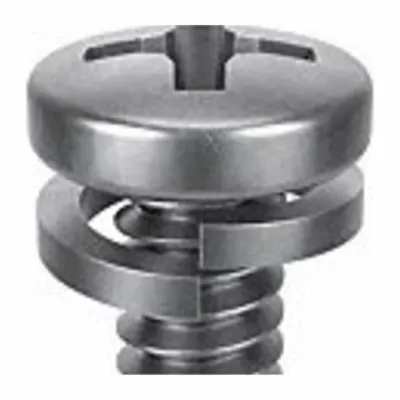 SEMS Screw: Split Lock, #8-32 Thread Size, 3/8 in Lg, Stainless Steel, Passivated - Machine Screws with Split Lock Washers