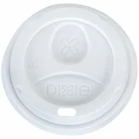 DIXIE Disposable Hot Cup Lid: For 8 oz Cup Capacity, Dome, White, 1,000 PK (MPN D9538)
