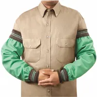 Flame-Resistant Sleeve: 23 in Sleeve Lg, Universal, Green, Elastic Cuff, 1 PR (MPN 1034-23WW-2XW)