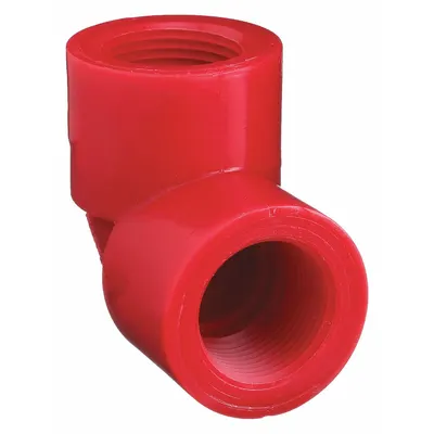 NIBCO Pipe Elbow: 90° Elbow, Polyvinylidene, 3/4 in x 3/4 in Fitting Pipe Size - UV-Resistant Schedule 80 Pipe Fittings