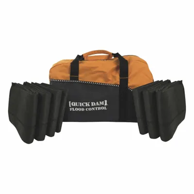 QUICK DAM Flood Bag Emergency Kit: Fresh Water, 3 1/2 in Overall Ht - Water-Activated Flood Barrier Kits