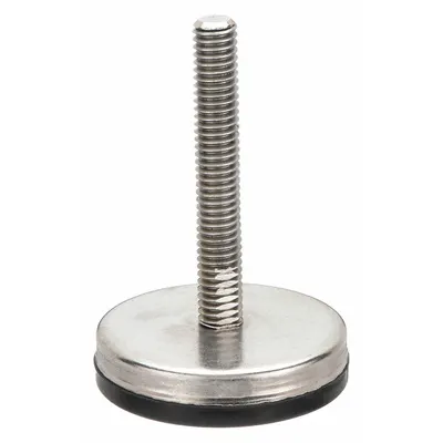 GLIDE RITE Male-End Leveling Mount: Fixed Stud, 1/2"-13 Thread Size, 3.19 in - Non-Skid Male Leveling Mounts