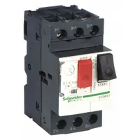 SCHNEIDER Manual Motor Starter: Non-Reversing, 3 Poles, 0.16 A, Thermal Protection, Push Button (MPN GV2ME01)