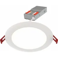 JUNO Downlight: 6 in Dia, 1,020 lm, 2700K/3000K/3500K/4000K/5000K, 100 W, 120V AC, White (MPN WF6 ALO20 SWW5 90CRI MW M6)