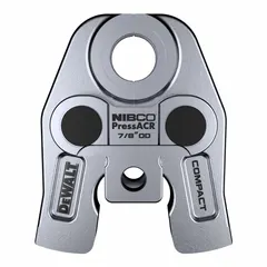 This press jaw is designed for use with compact press tools and the NIBCO PressACR Refrigeration Press Fitting System. It creates secure press connections on 7/8 in galvanized steel refrigeration piping.