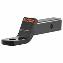 This CURT ball mount is a Class III, non-adjustable mount made from carbon steel with a scratch-resistant powder-coated finish. It accepts a 1-inch diameter ball shank and is used for towing trailers, boats, and equipment within the hitch rating. Includes a limited lifetime warranty (1 year finish, 1 year parts).