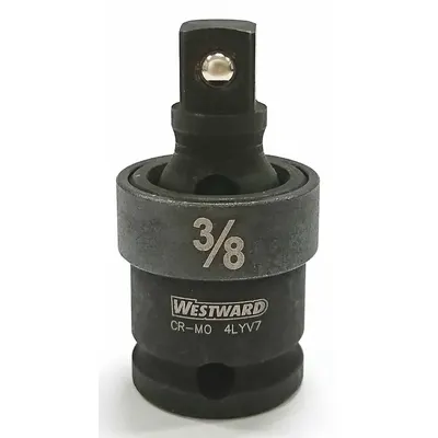 WESTWARD Impact Universal Joint: Manganese Phosphate, 3/8 in Output Drive Size - 3/8" Drive Flex Impact Socket Adapters