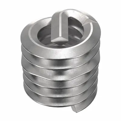 HELI-COIL Helical Insert: Tangless Tang Style, Screw-Locking, #2-56 Thread Size, Plain - Screw-Locking Tangless Helical Inserts