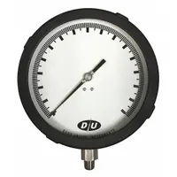 DURO Industrial Pressure Gauge: Back Flange, 0 psi to 600 psi, 6 in Dial, 1/4 in NPT Male, Bottom, 4 (MPN 6.2021113E7)