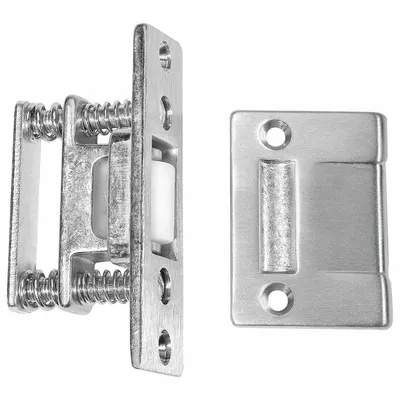 ROCKWOOD Door Catch: Brass, Grab, 3 3/8 in Ht - Grab Catches