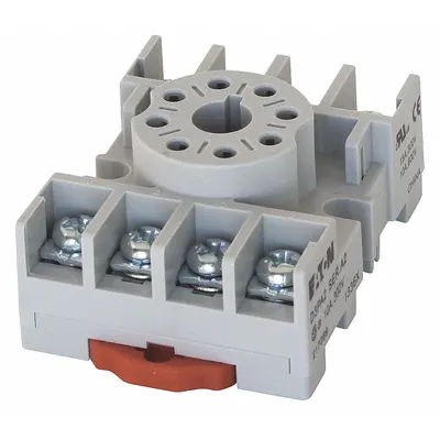 EATON Relay Socket: 15 A Rating, DIN-Rail Socket Mounting, 8 Pins, A Socket - DIN-Rail Mounted Sockets