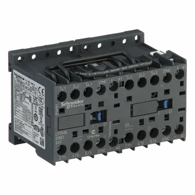 SCHNEIDER Miniature IEC Magnetic Contactor: Reversing, 3 Poles, 3NO Contacts, 6 A - Miniature, Reversing IEC Contactors