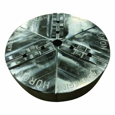 HURON Lathe Jaw: Round, Tongue and Groove, Aluminum, For 15 in Chuck - Full-Grip Lathe Jaws