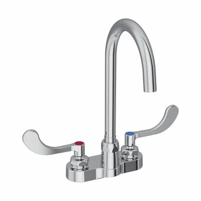 ELKAY Handle-Operated Faucet: Elkay, Brass, Centerset, Deck, 2 Mounting Holes - Centerset Kitchen Faucets