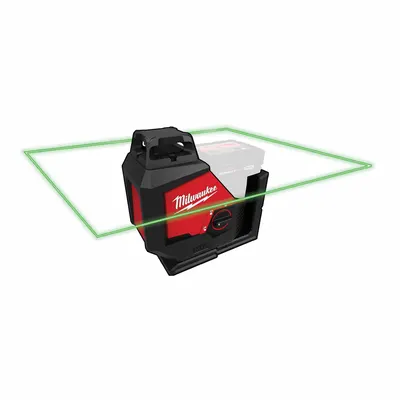 MILWAUKEE Single Plane Laser: 0 Lines and 0 Dots, Green Beam, 1 Planes - Plane Laser Levels