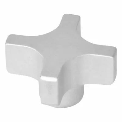 JW WINCO Hand Knob; 4-Prong Knobs: 4 Point, Aluminum, 3/8"-16 Thread - 4-Arm Knobs with Threaded Hole