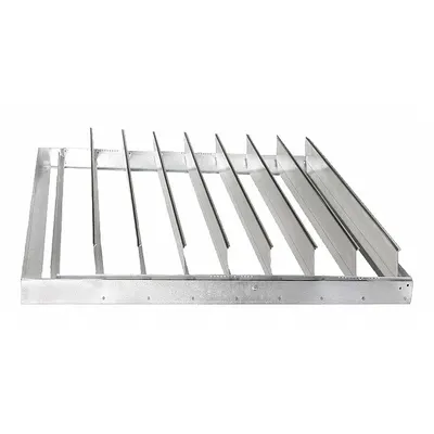 Dayton 63.75"H-W 4.5"L Aluminum Backdraft Dampr: For 60 in Fan, For 64 in Nominal Duct Dia - Universal-Mount Backdraft Dampers