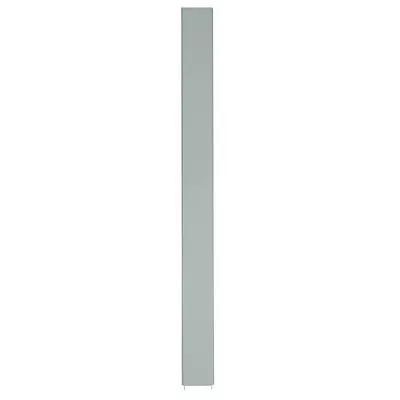 ASI GLOBAL PARTITIONS Partition Column: Steel, Powder-Coated, Gray, 82 in Ht, 7 in Wd - Pilasters for Bathroom Partitions