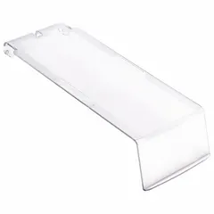 Clear plastic lid for hanging and stacking bins. Measures 10 1/4 in x 3 1/4 in. Compatible with QUANTUM STORAGE SYSTEMS model QUS224. Used to cover bin contents in storage, warehouse, or workshop settings.