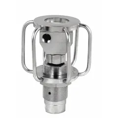 This duct and tank cleaner from MOSMATIC features a stainless steel housing and a 3/8 in NPTF inlet. It includes two non-adjustable fixed arms and two nozzles for cleaning confined industrial surfaces such as ducts and tanks.