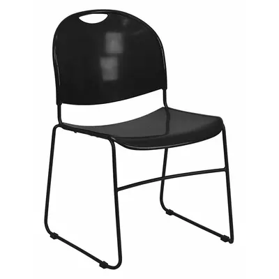 FLASH FURNITURE Plastic Stackable Chair with Steel Frame - Plastic Stackable Chairs