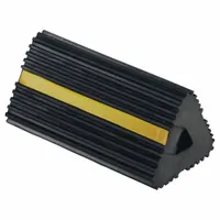 Wheel Chock: Rubber, 6 1/2 in Overall Lg, 12 in Overall Wd, 5 3/4 in Overall Ht, 1 Chocks, Black (MPN EX-13)
